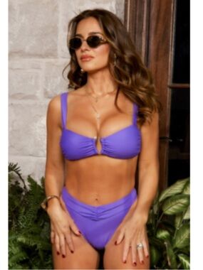 Cupshe Kittenish Violet Two-Piece Bikini Set